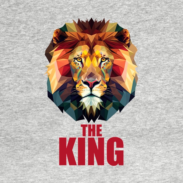 King of the Jungle - Lion Head Polygon by i2studio